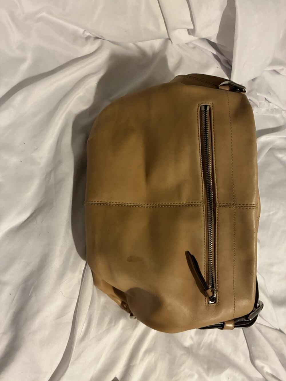 Women’s Coach Light Saddle Color Leather Handbag